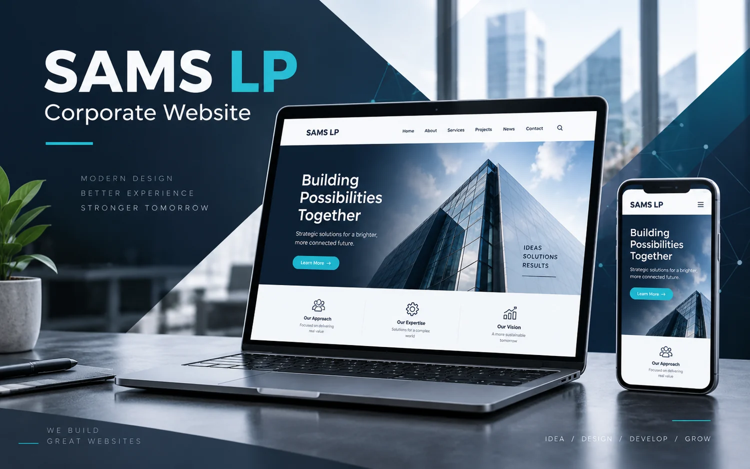 SAMS LP corporate website project preview