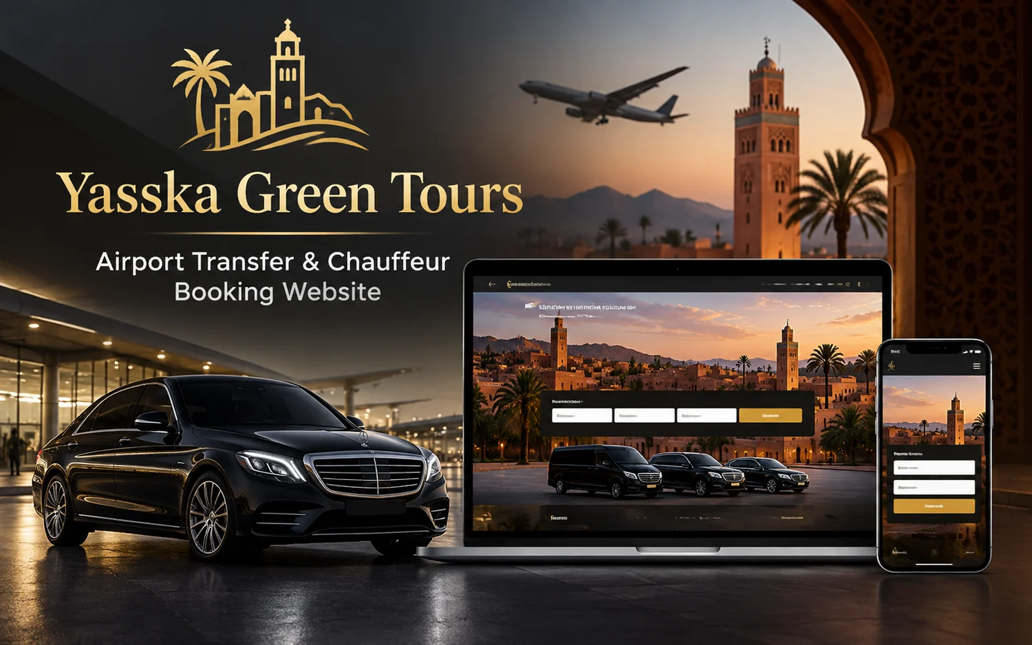 Yasska Green Tours airport transfer and chauffeur website